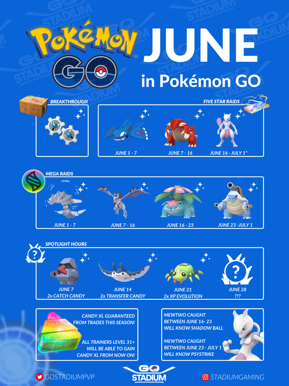 Stadium Gaming Season Of GO June Events 2022